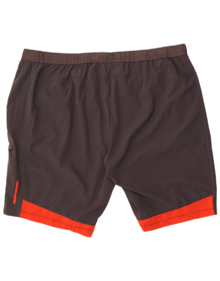 Russell Athletic Herren-Sportshorts 2XL Graues Colourblock-Polyester