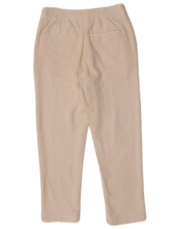 Zara Mens Slim Chino Trousers Small W30 L26 White Cotton