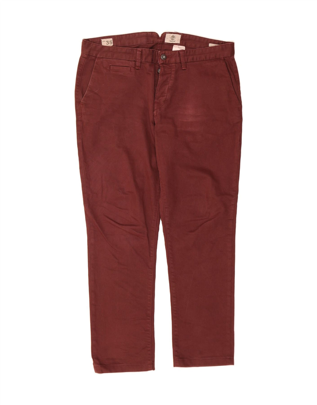 TIMBERLAND Mens Slim Jeans W35 L30 Maroon Cotton Vintage Timberland and Second-Hand Timberland from Messina Hembry 
