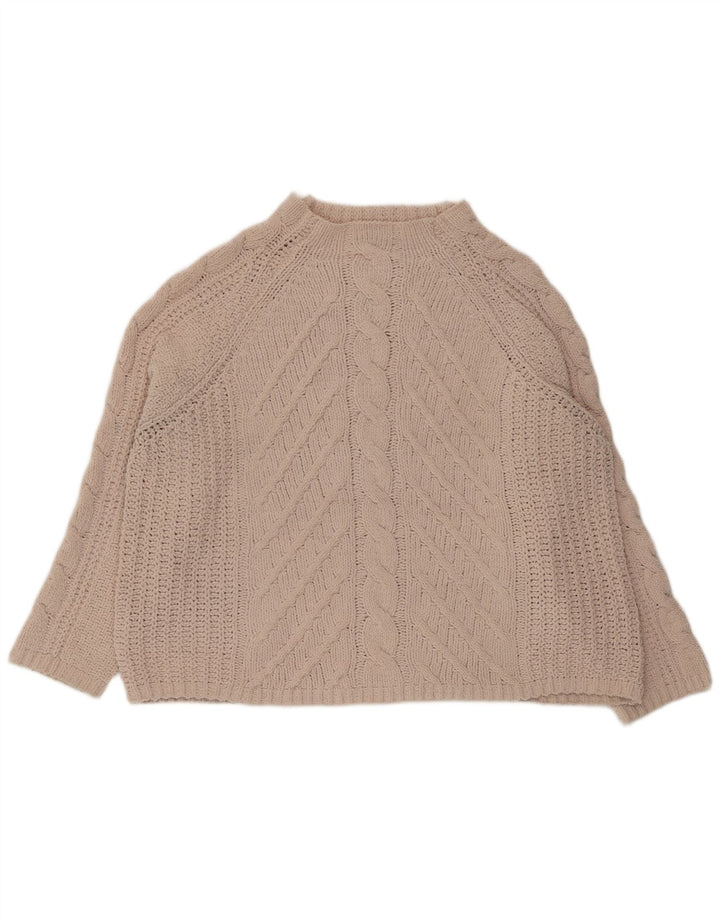 Marks & Spencer Damen-Pullover, übergroß, Rollkragenpullover, Gr. 18, XL, Beige