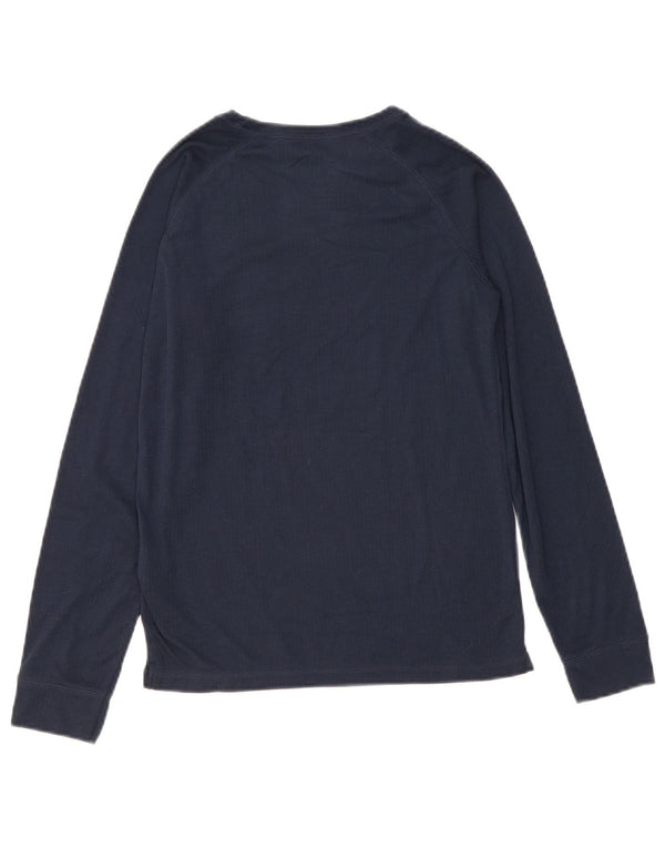 Mountain Warehouse Jungen-Oberteil, langärmlig, 12–13 Jahre, marineblaues Polyester
