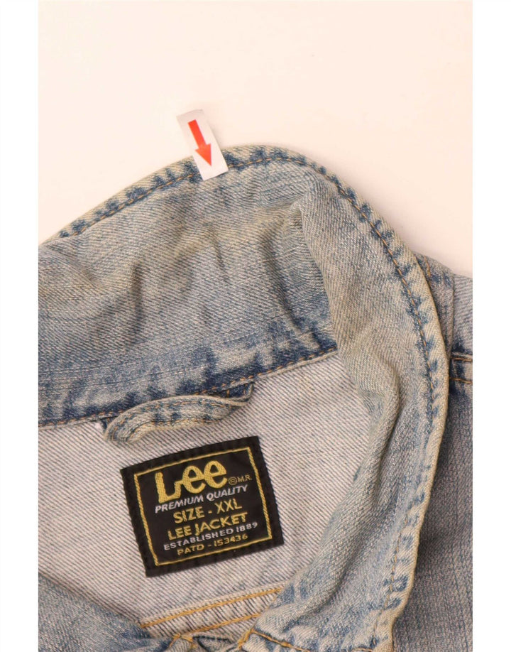 Lee Herren Jeansjacke UK 44 2XL Blaue Baumwolle