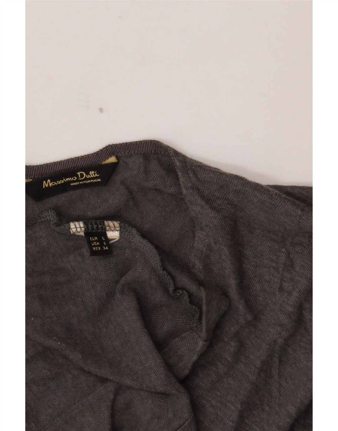 Massimo Dutti Damen Bluse Top UK 16 Large Grau