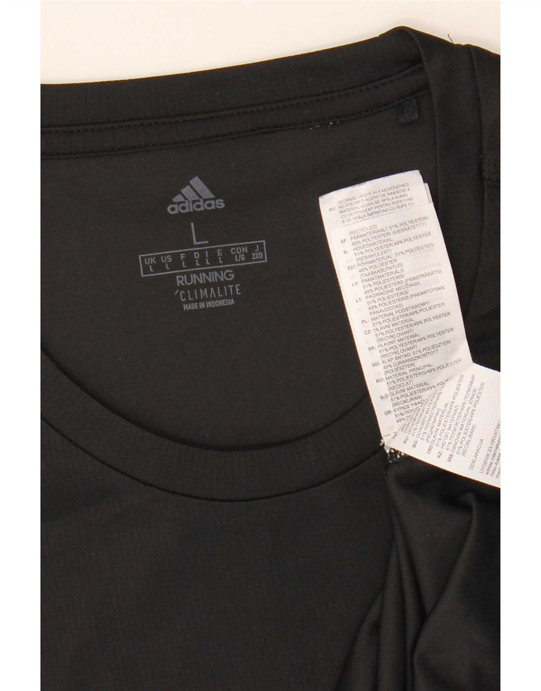 Adidas Herren Climalite T-Shirt Top Large Schwarz Polyester