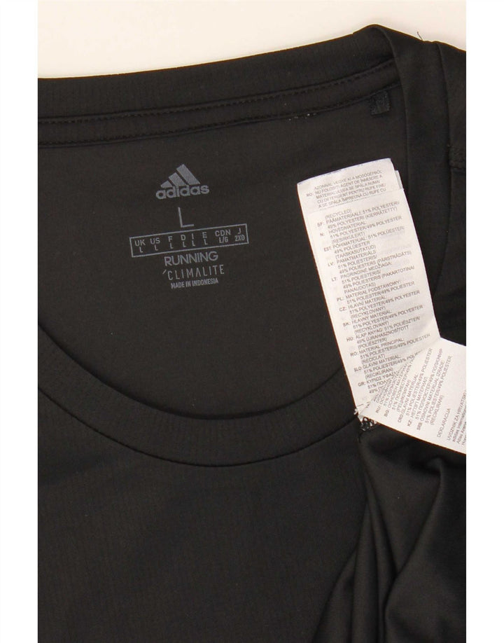 Adidas Herren Climalite T-Shirt Top Large Schwarz Polyester