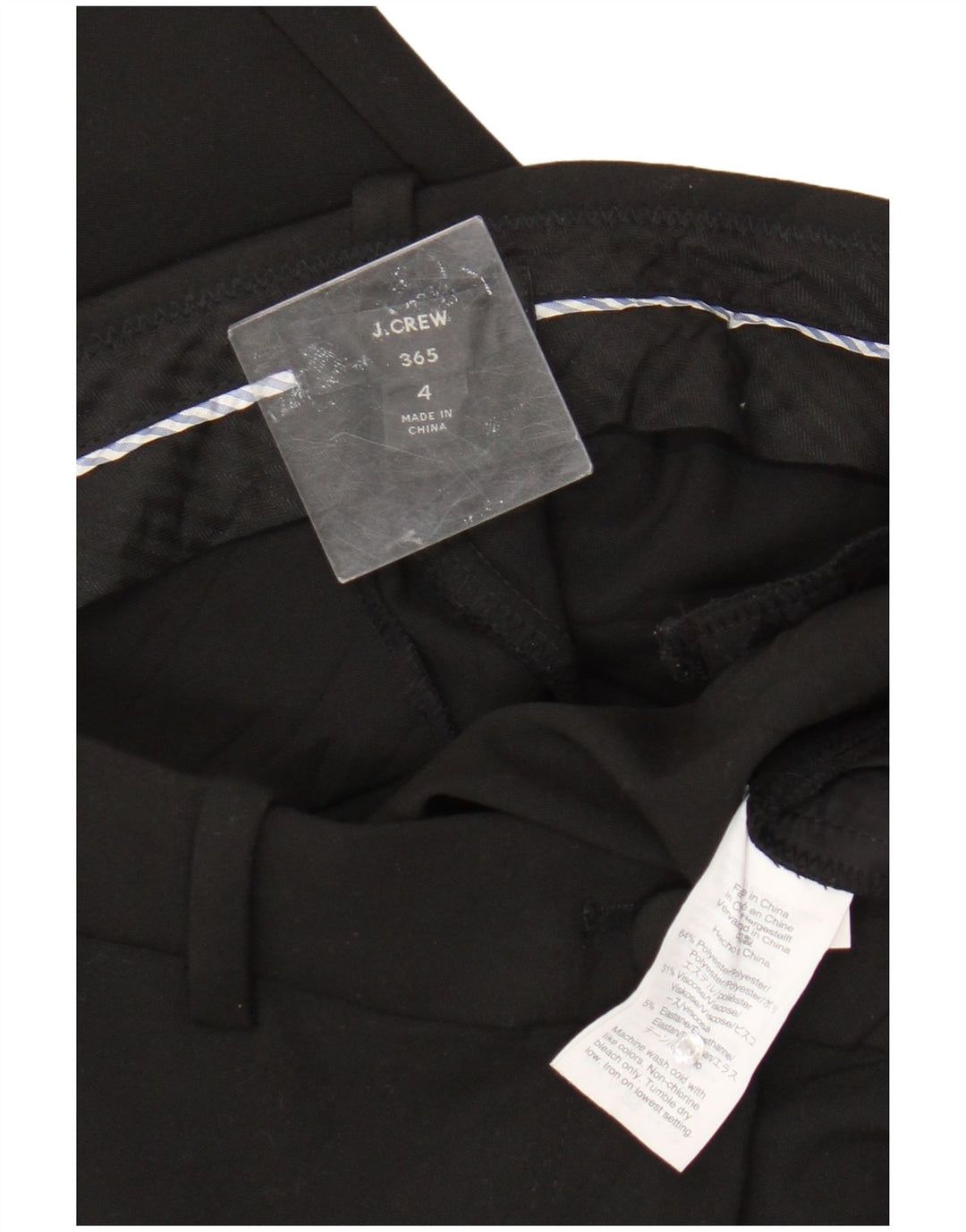 J. Crew Damen 365 Straight Chino Hose US 4 Small W28 L30 Schwarz