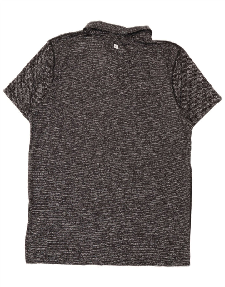 Mountain Warehouse IsoCool-Poloshirt für Herren, mittelgrau gesprenkeltes Polyamid