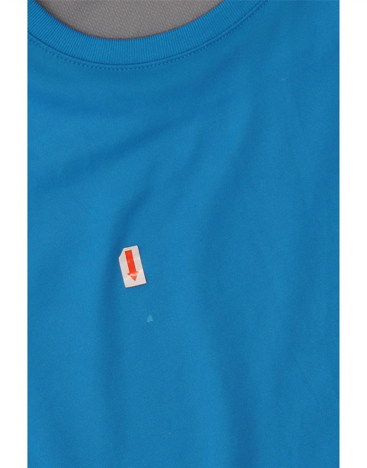 Adidas Herren T-Shirt Top Mittelblaues Colourblock-Polyester