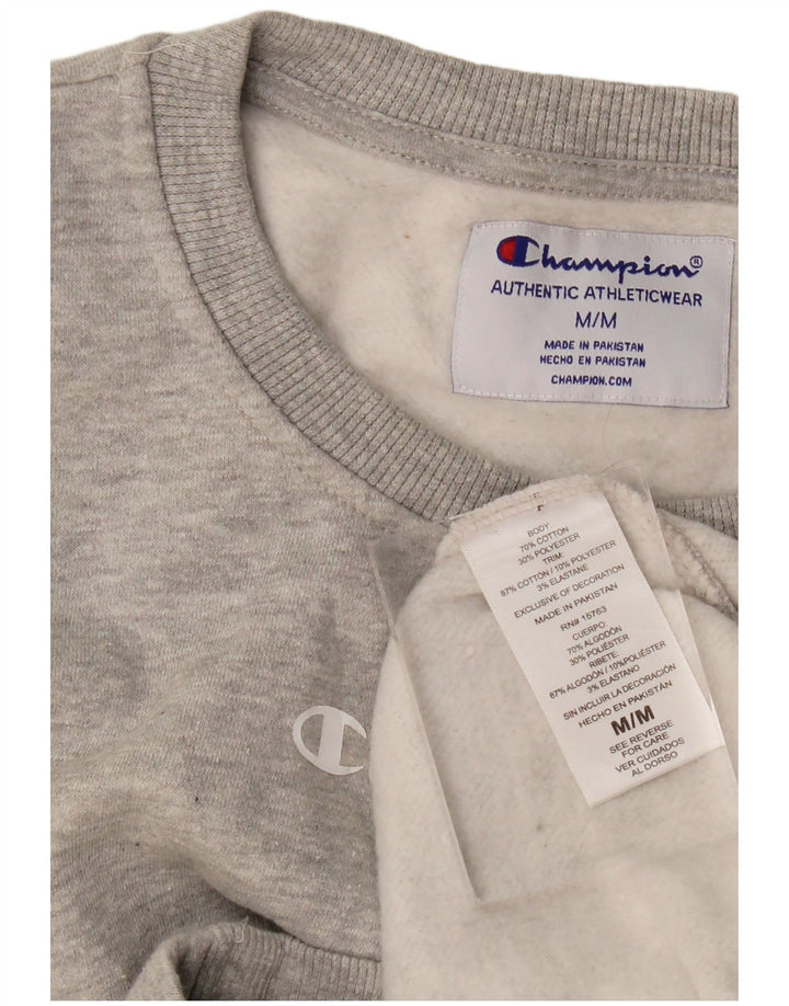 Champion Herren-Sweatshirt-Pullover aus mittelgrauer Baumwolle