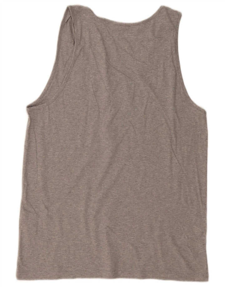 Levi's Herren Standard-Trägershirt aus mittelgrau gesprenkelter Baumwolle