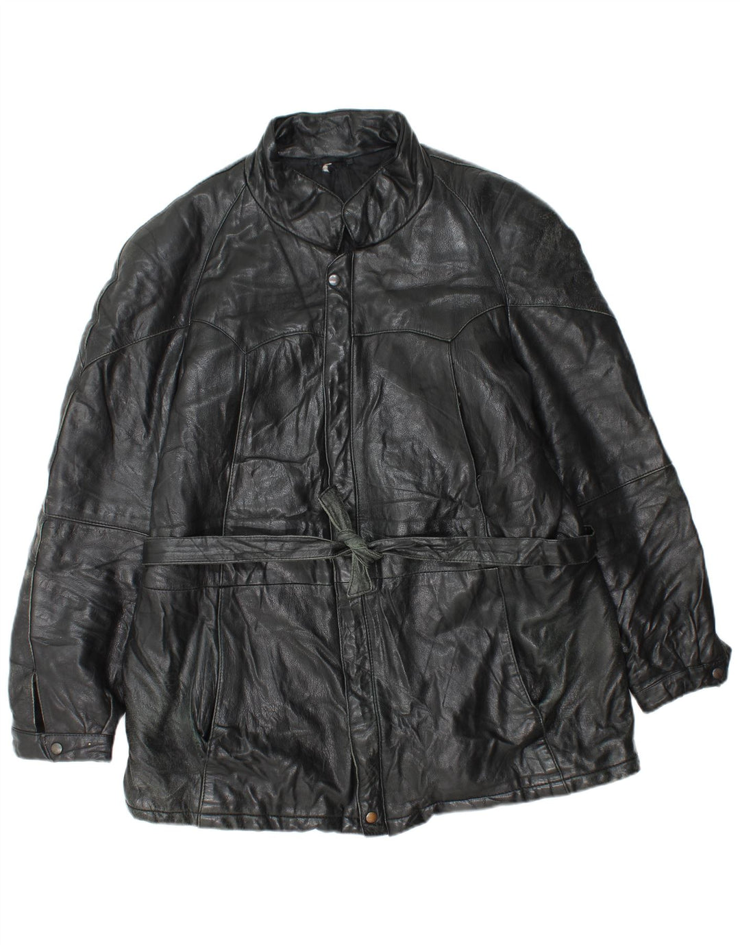 Vintage Herren Lederjacke UK 38 Medium Schwarz