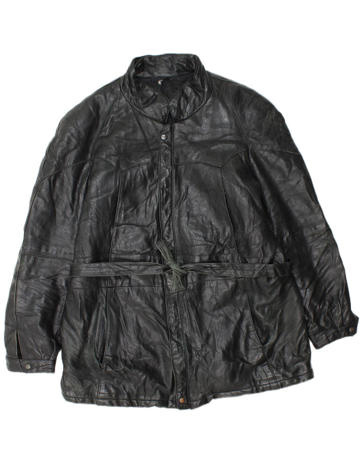 Vintage Herren Lederjacke UK 38 Medium Schwarz