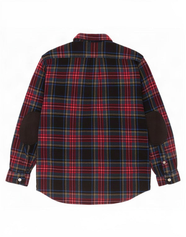 Club Room Mens Flannel Shirt Large Multicoloured Check Wool