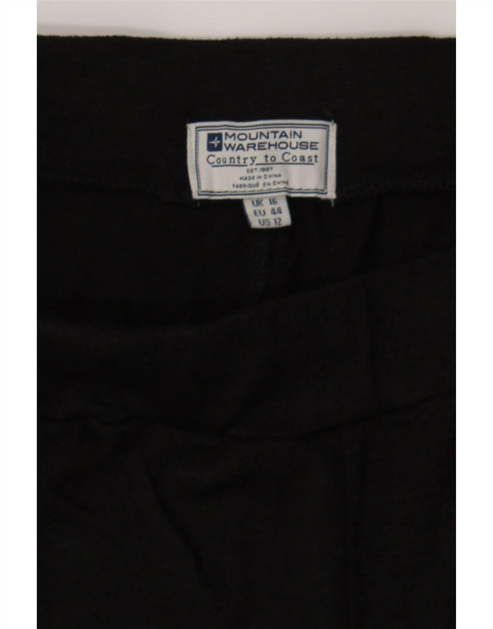 MOUNTAIN WAREHOUSE Womens Tracksuit Trousers UK 16 Large  Black Viscose Vintage Mountain Warehouse and Second-Hand Mountain Warehouse from Messina Hembry 