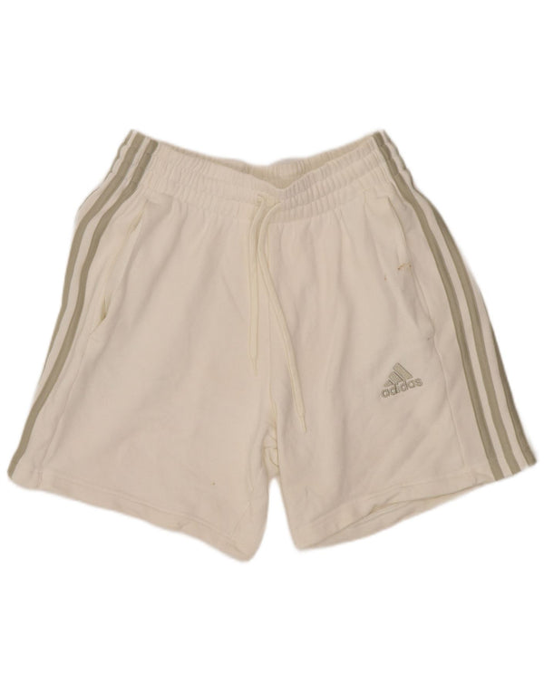 Adidas Damen Sportshorts UK 8 Small Weiße Baumwolle