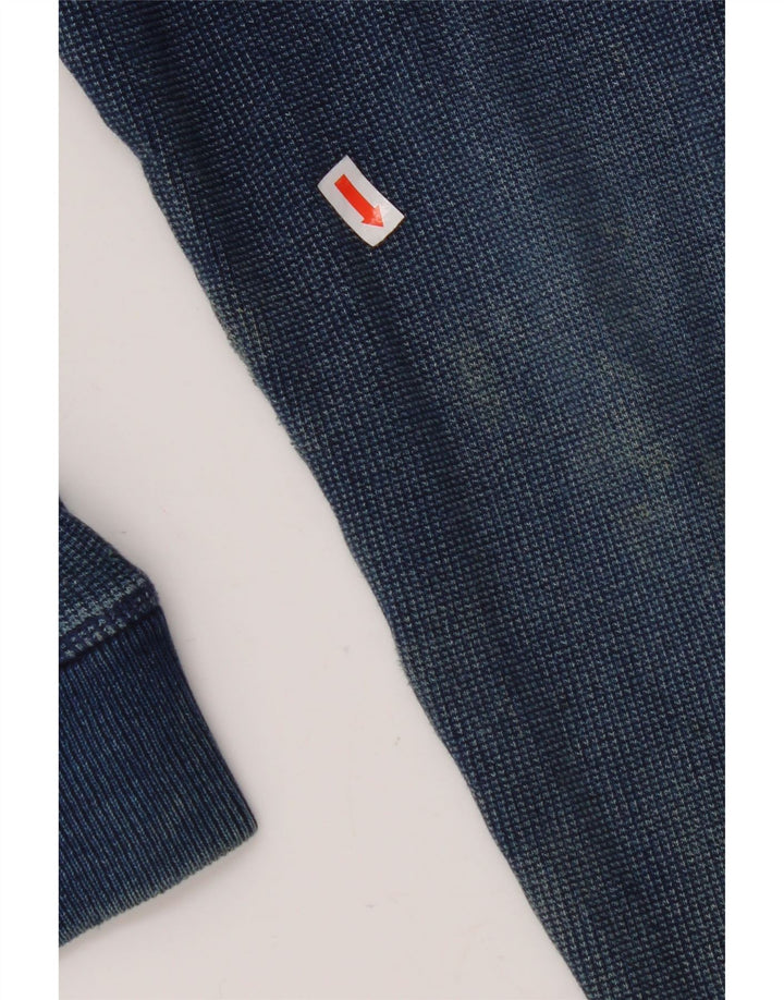 FAT FACE Herren-Kapuzenpullover mit Reißverschluss, mittlere marineblaue Baumwolle