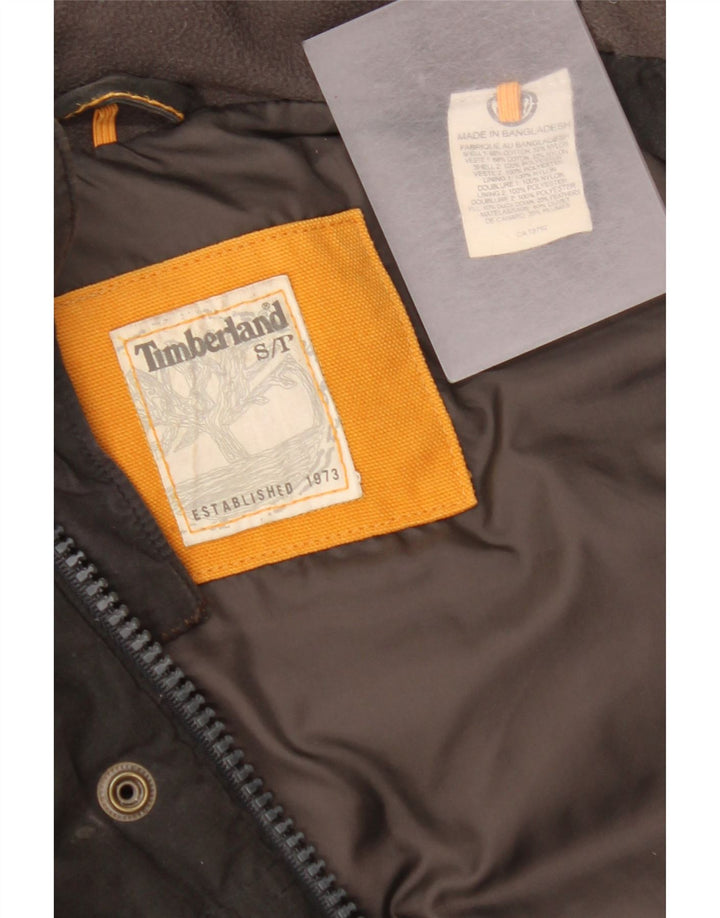 Timberland Herren Wattierte Weste UK 36 Small Schwarz Baumwolle