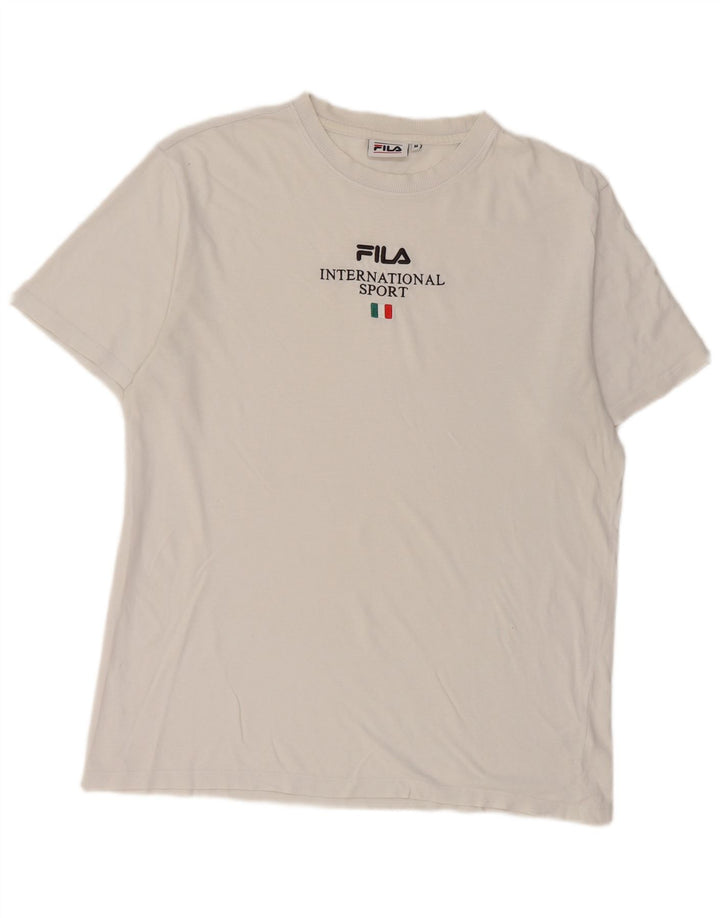 Fila Herren-T-Shirt mit Grafik, mittelweiße Baumwolle
