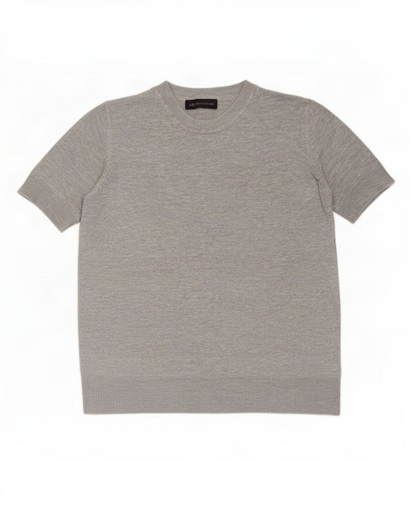 Marks & Spencer Damen Crop Crew Neck Pullover Pullover UK 8 Small Grau