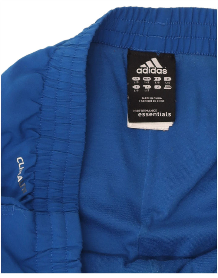 ADIDAS Mens Climalite Tracksuit Trousers Joggers Large  Blue Polyester