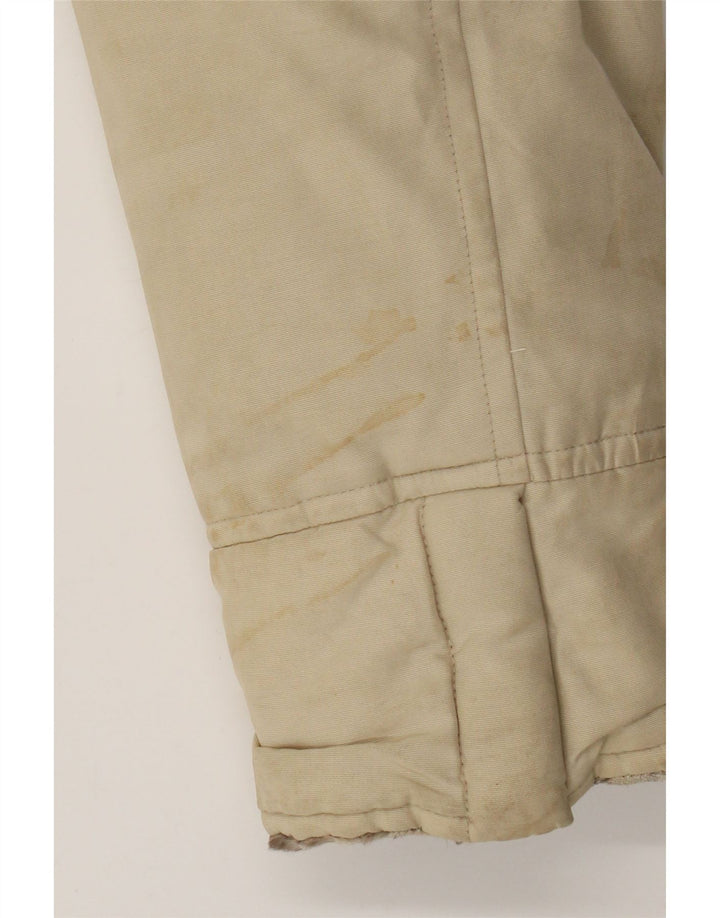 Woolrich Damen Wattierte Jacke UK 14 Mittelbeige Baumwolle