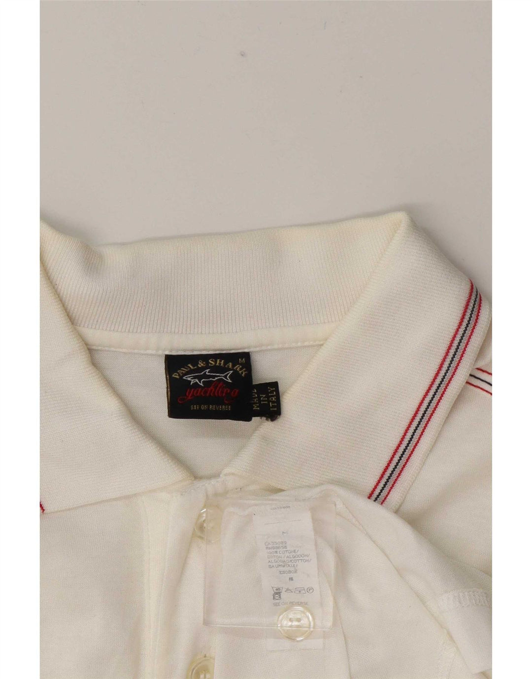 Paul & Shark Herren-Poloshirt aus mittelweißer Baumwolle