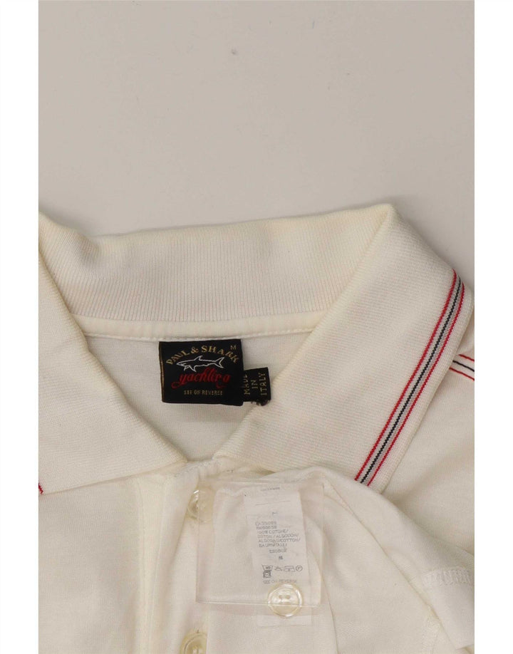 Paul & Shark Herren-Poloshirt aus mittelweißer Baumwolle