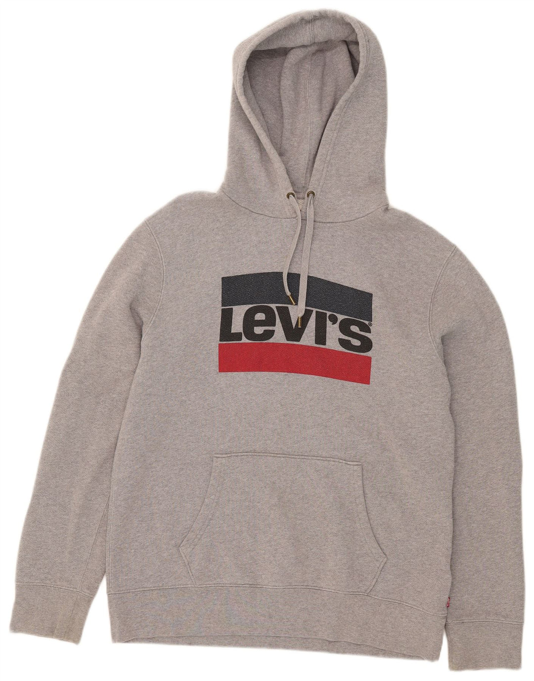 Levi's Herren-Kapuzenpullover mit Grafik, groß, graue Baumwolle