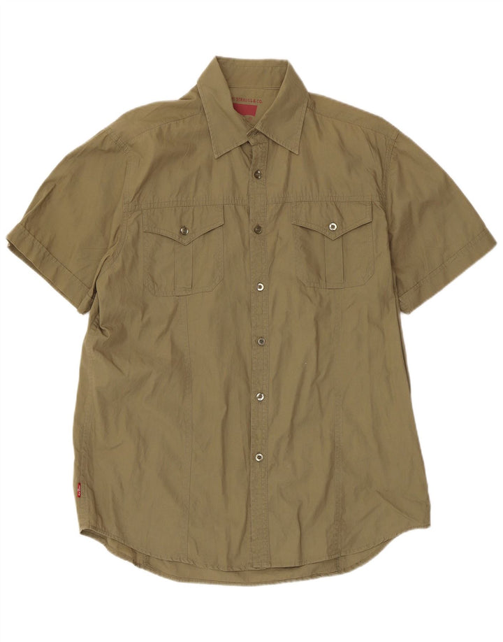 Levi's Herren Kurzarmhemd XL Khaki Baumwolle