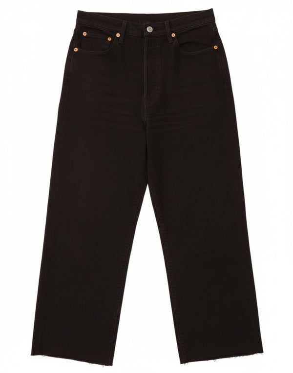 Levi's Damen Ribcage Cropped Jeans W28 L24 Schwarz