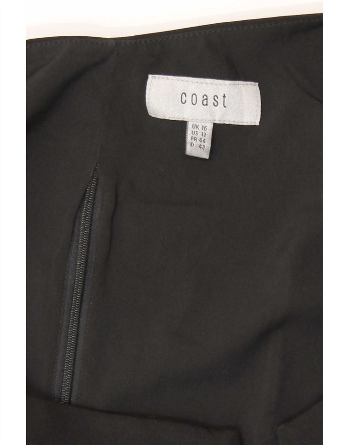 Coast Damen Crop Off Shoulder Top UK 16 Large Schwarz Polyester
