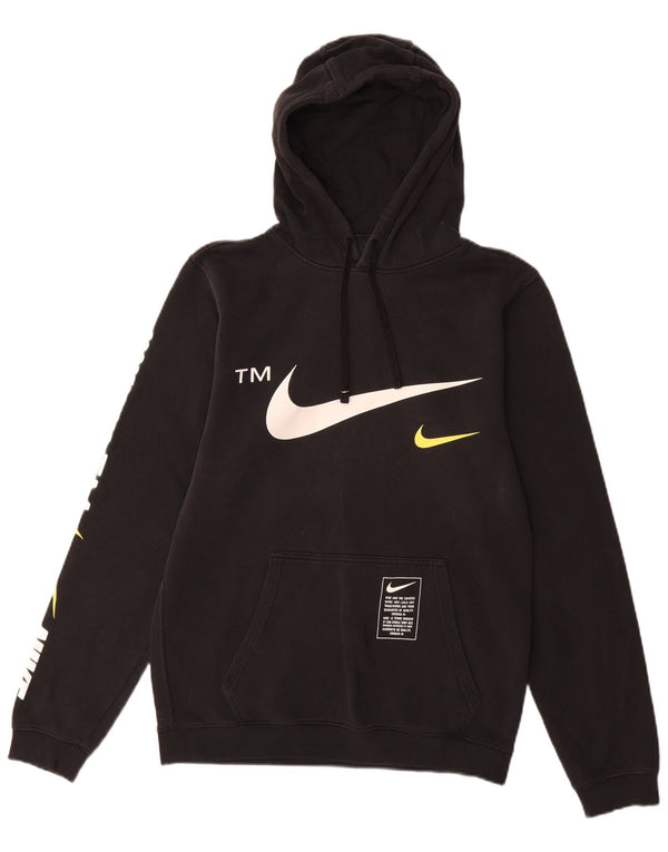 Nike Herren-Kapuzenpullover mit Grafik, Größe S, Schwarz, Baumwolle