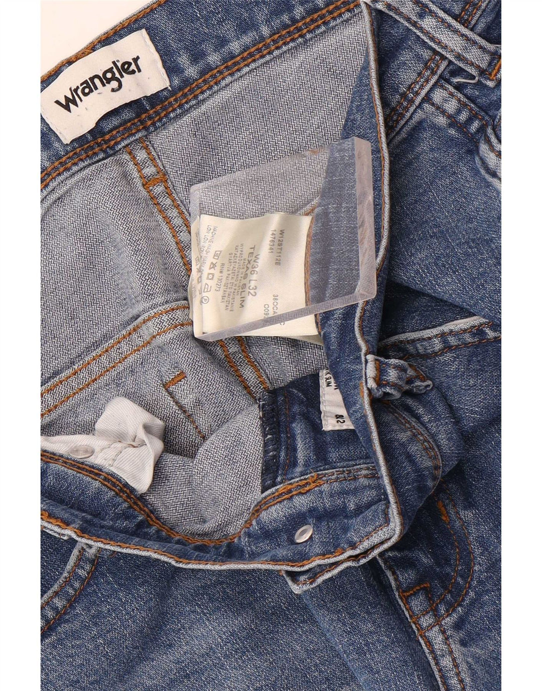Wrangler Herren Texas Slim Jeans W36 L32 Blaue Baumwolle