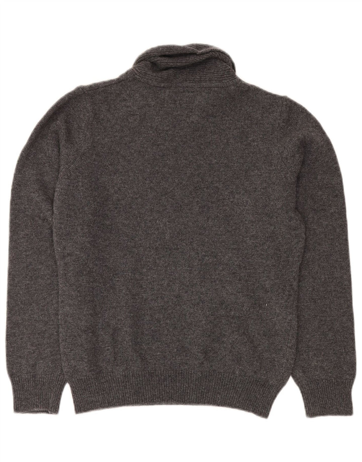 BARBOUR Jungen-Pullover mit Schalkragen, 15–16 Jahre, 2XL, graue Fair-Isle-Wolle