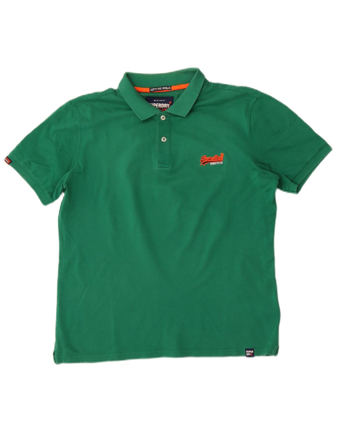 Superdry Herren-Poloshirt, große grüne Baumwolle