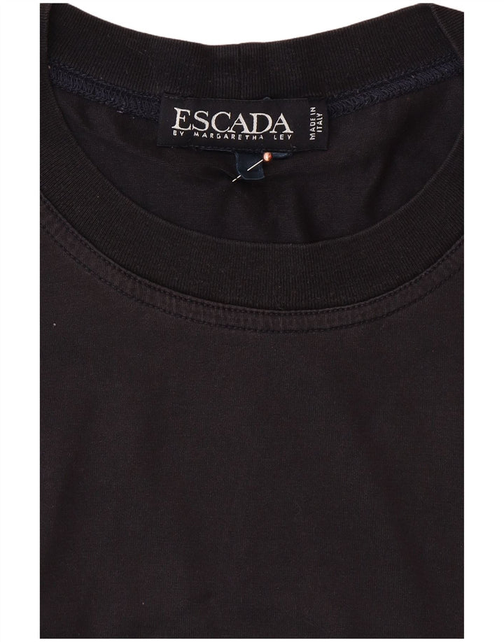 ESCADA Herren T-Shirt Top Large Marineblau Baumwolle