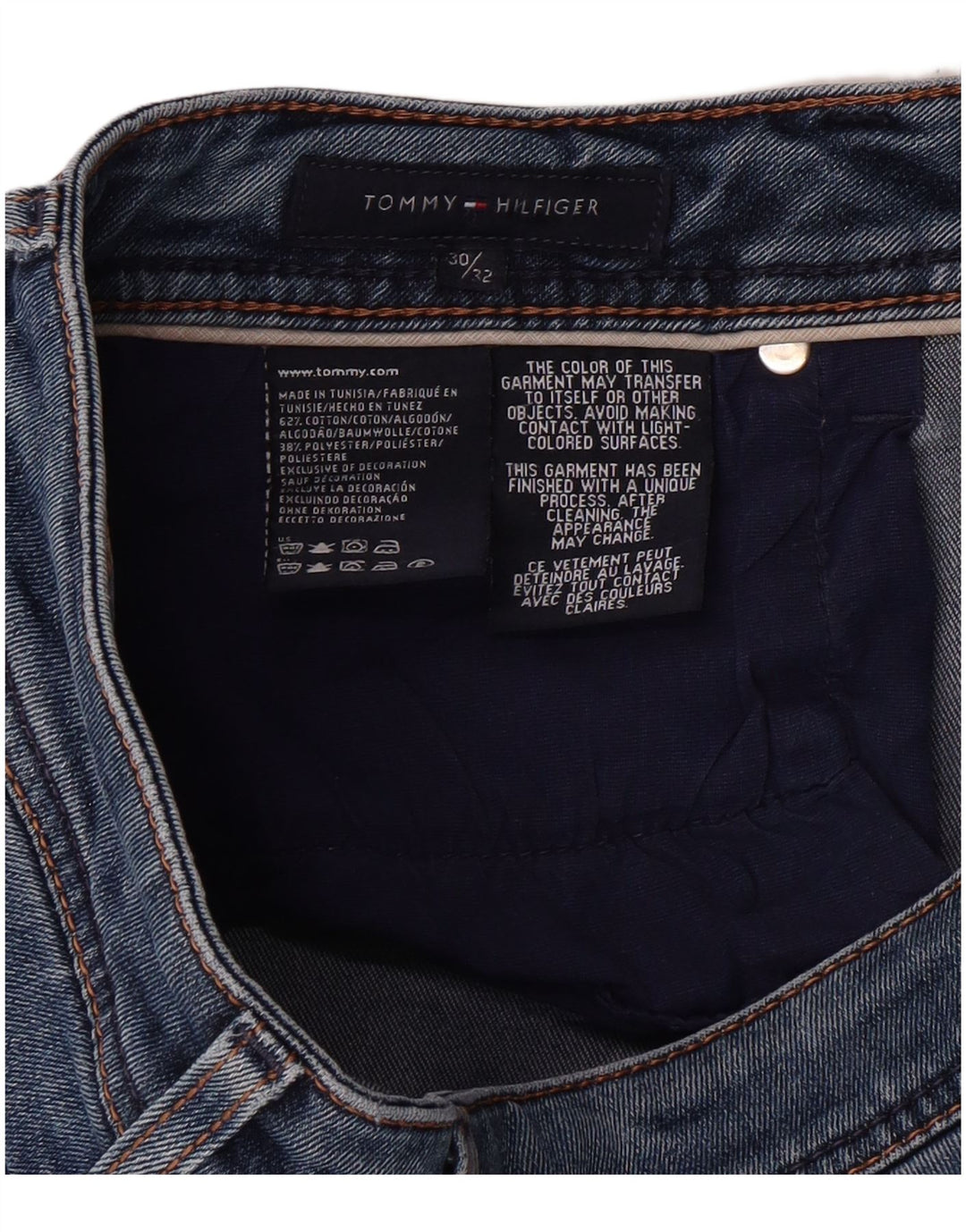 TOMMY HILFIGER Damen Slim Jeans W30 L32 Blaue Baumwolle