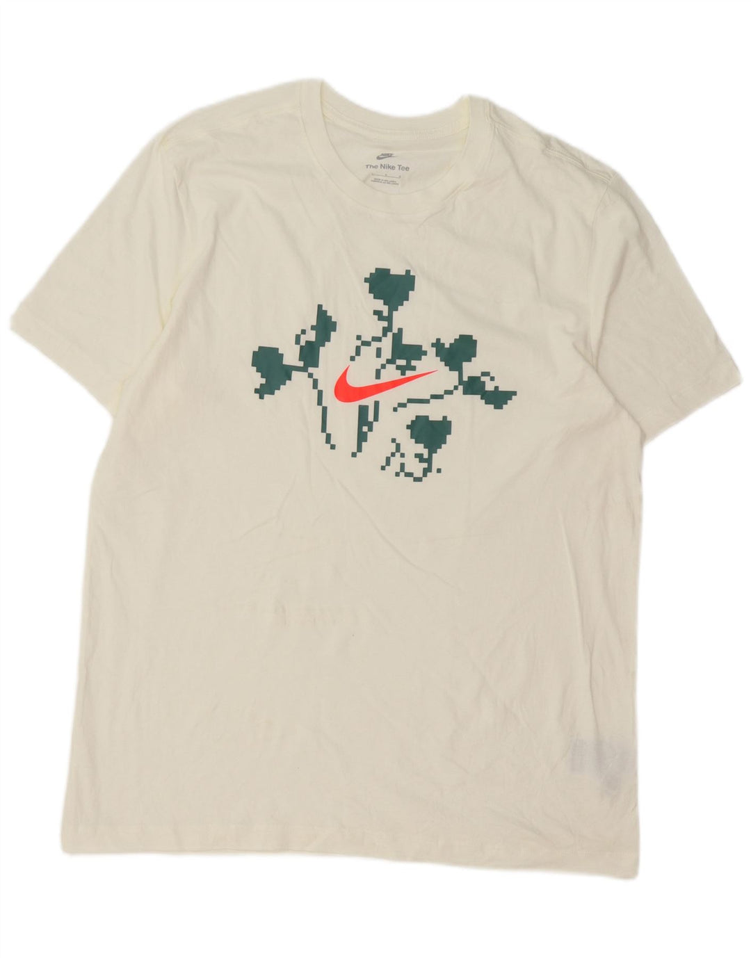 Nike Herren-T-Shirt mit Grafik, Größe L, aus weißer Baumwolle