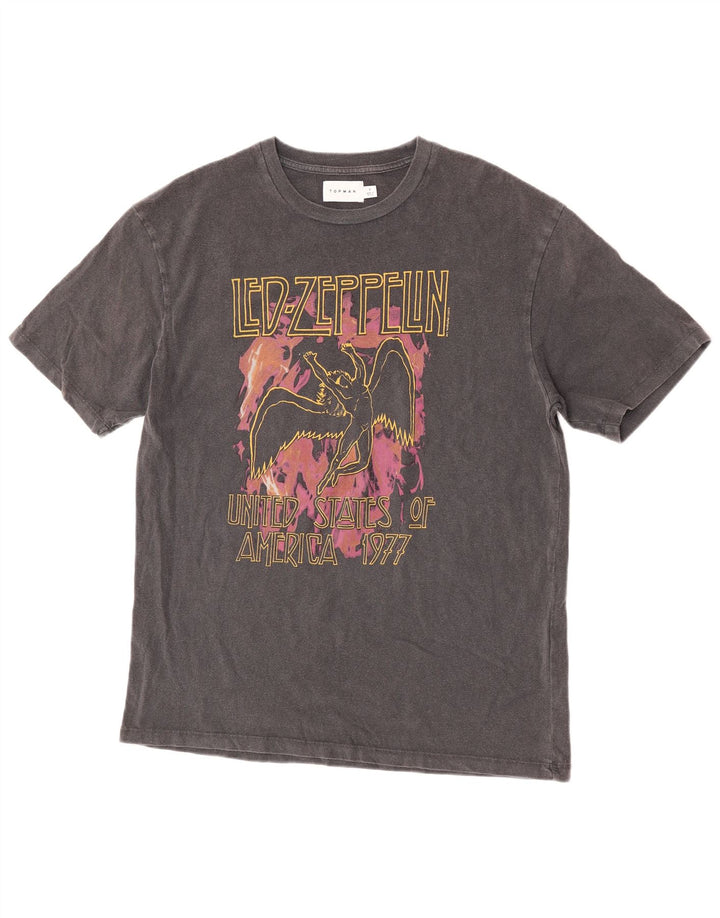 Topman Herren-T-Shirt mit Grafik, Größe S, Grau, Baumwolle