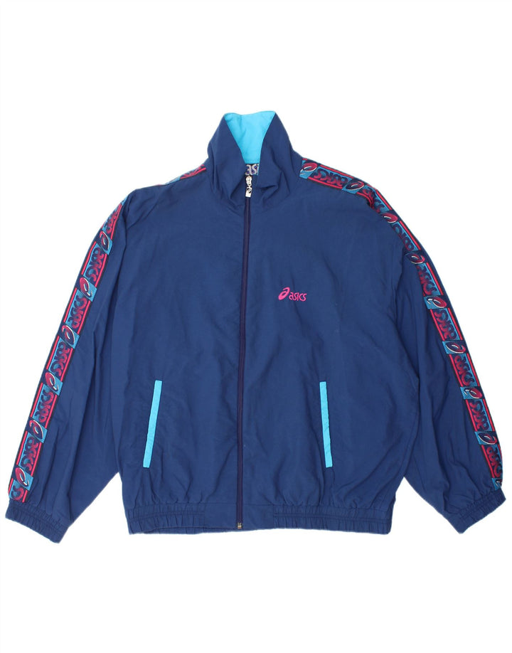 Oasis Herren-Trainingsanzugoberteil mit Grafik, IT 50, mittelblaues Polyamid