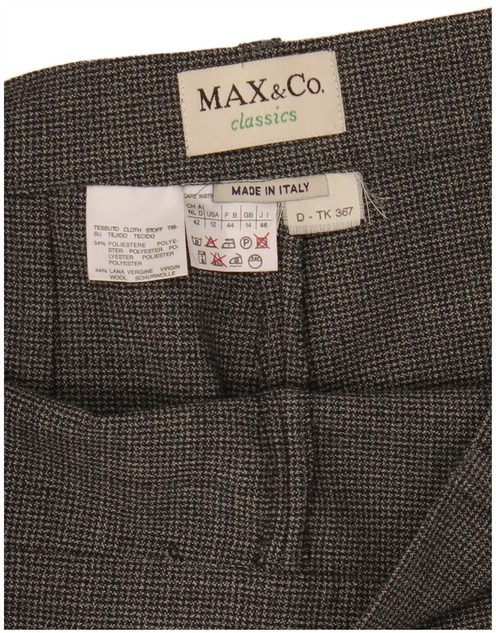 Max & Co. Damen-Klassiker-Anzughose UK 14 Large W30 L32 Grau