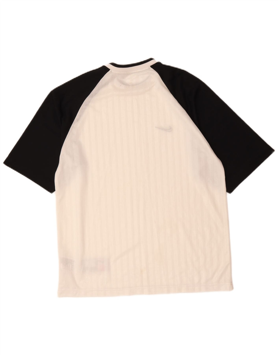 Nike Herren-T-Shirt-Oberteil, mittelweißes Farbblock-Polyester