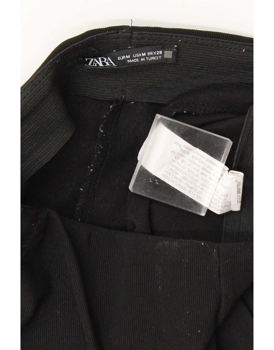 Zara Damen Flare Leggings UK 14 Medium Schwarz Polyester