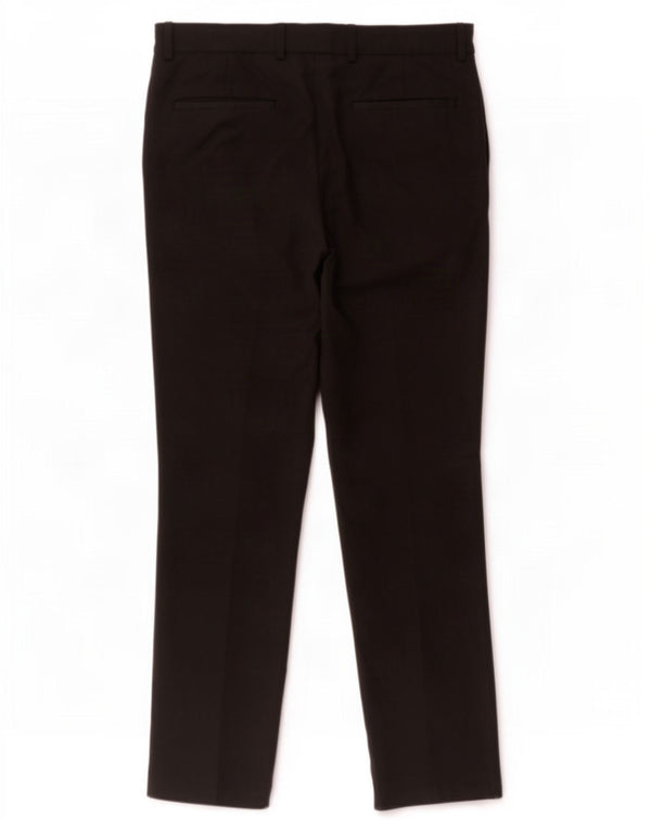 Gerade Herren-Anzughose von Marks & Spencer, W32, L31, schwarzes Polyester
