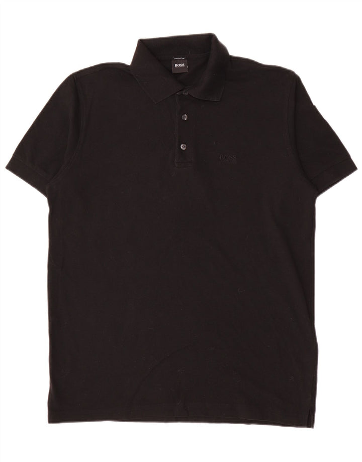 Hugo Boss Herren Poloshirt Mittelschwarze Baumwolle