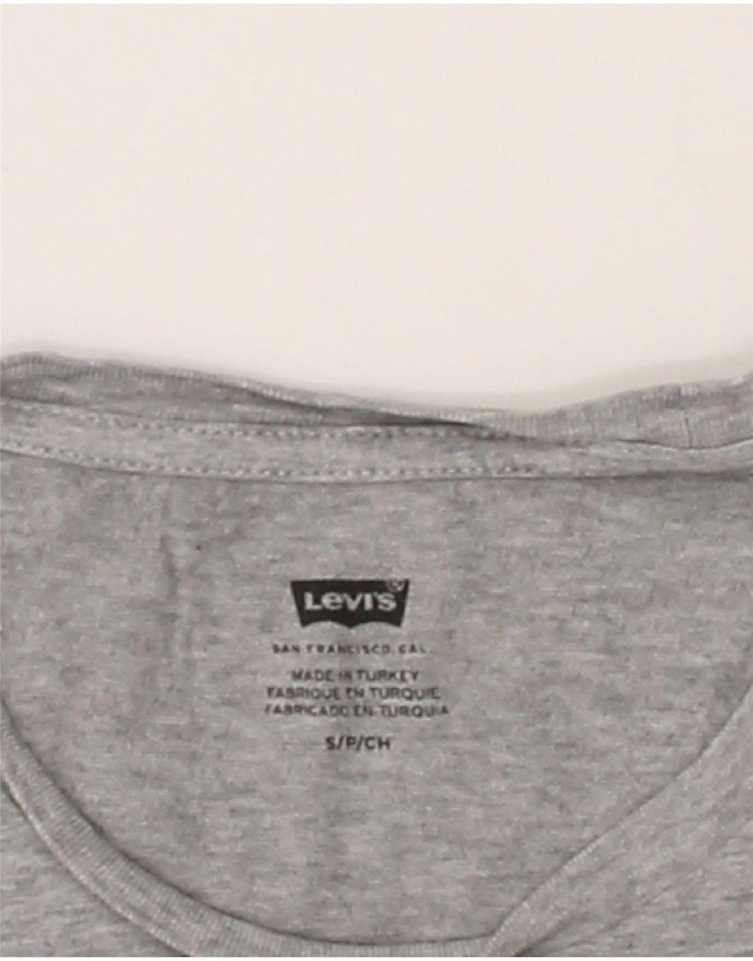 LEVI'S Mens Graphic T-Shirt Top Small Grey Cotton Vintage Levi's and Second-Hand Levi's from Messina Hembry 