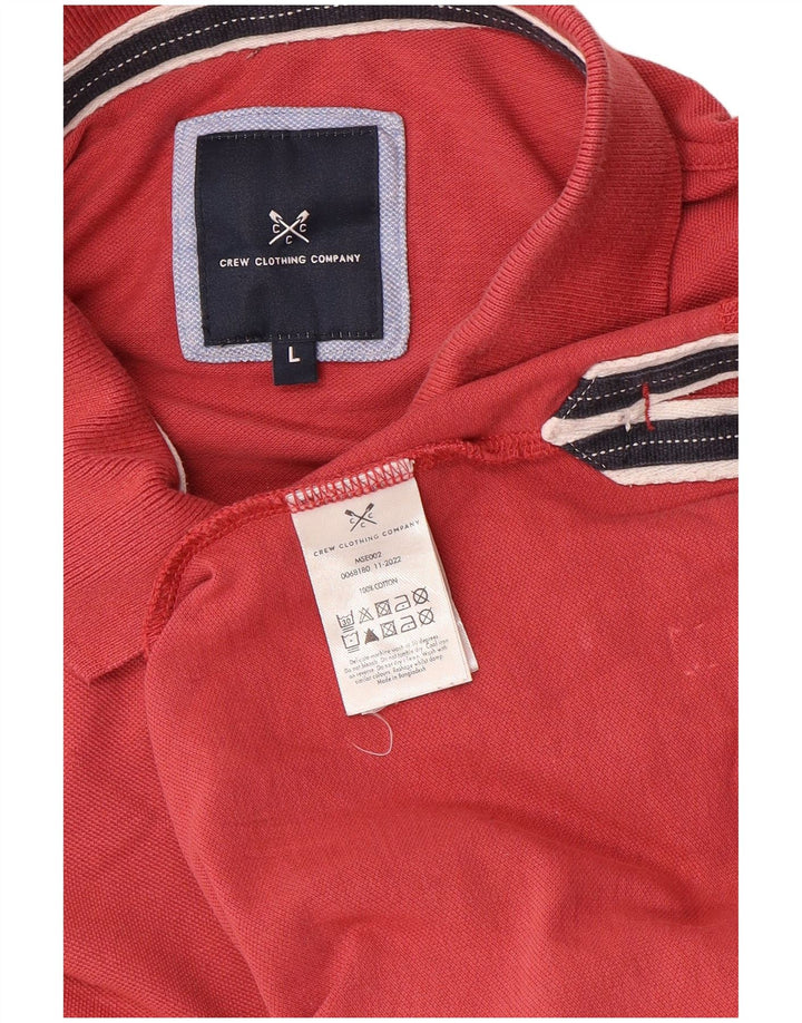 Crew Clothing Herren-Poloshirt, groß, rote Baumwolle