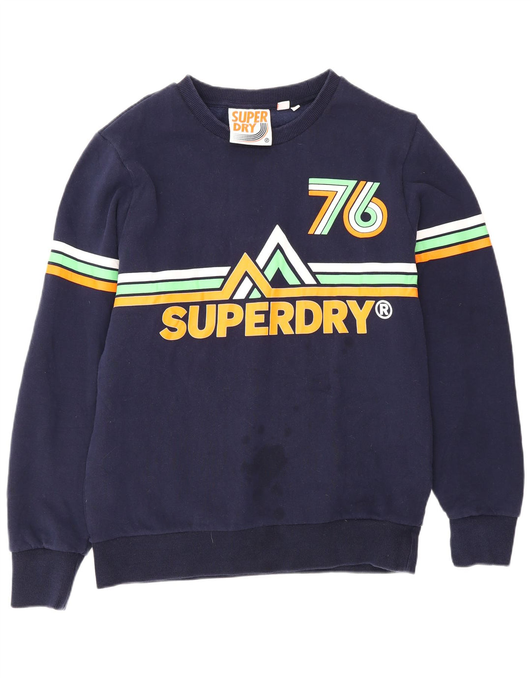 Superdry Herren Grafik-Sweatshirt-Pullover XL aus marineblauer Baumwolle