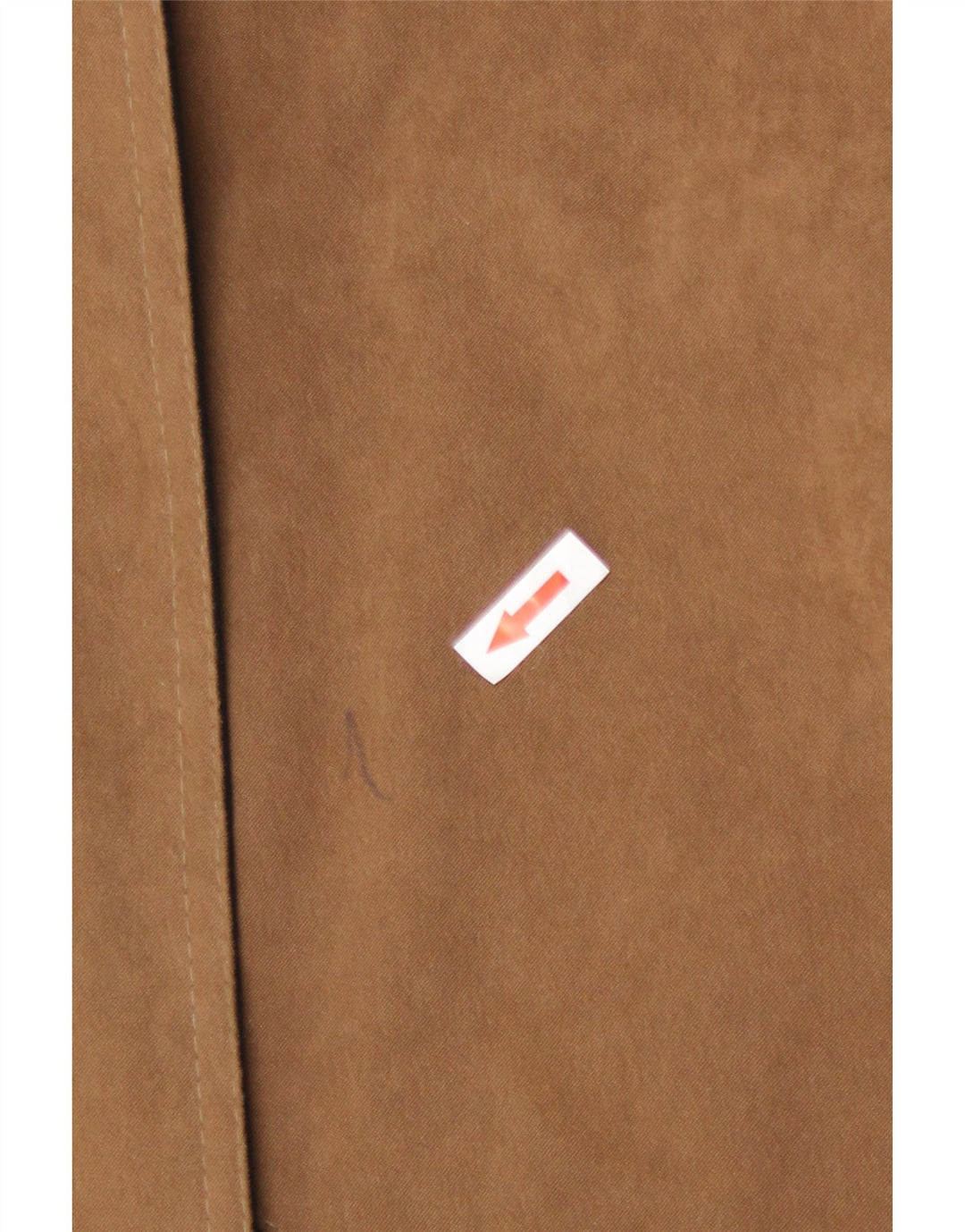 Vintage Damen Übergroßer Mantel UK 14 Mittelbraunes Colourblock-Polyamid