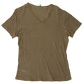 BENETTON Damen T-Shirt Top UK 16 Large Khaki